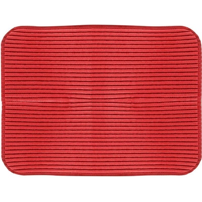 Intesi červená mikrovláknová odkapávací podložka na nádobí moderní kompaktní 45,5x35,5 cm