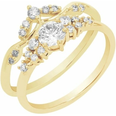 Eppi Romantický zásnubný set prsteňov s diamantmi Wise RE44781