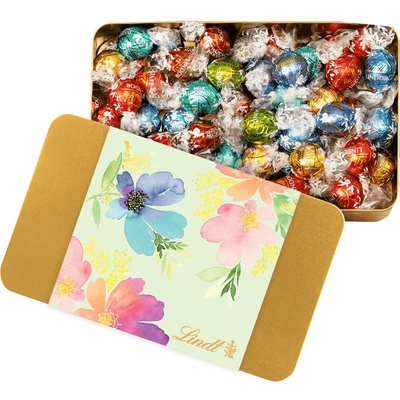 Lindt Lindor Zlatá plechovka s pralinkami kvety 0,7 kg