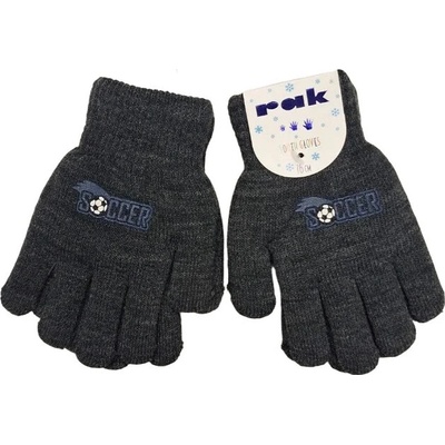 Chlapčenské rukavice Soccer R-103DB tmavošedá