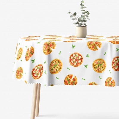 Goldea oválný teflonový ubrus - lahodná pizza 120x160 cm