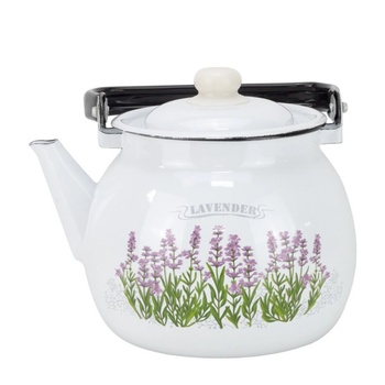 Image 1 of Horecano - Емайлиран чайник 3, 5л ЛАВАНДА Н-(l27130/2whtLavn) (0129479)
