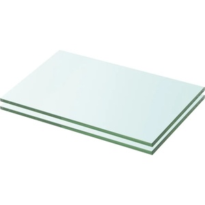 vidaXL Рафтове, 2 бр, панели прозрачно стъкло, 20x25 см (3051545)