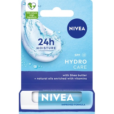 Nivea Hydro Care SPF15 balzam na pery s bambuckým maslom 4,8 g