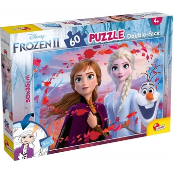 Lisciani Двулицев пъзел за оцветяване Lisciani - Frozen 2, 60 части (LI65318)