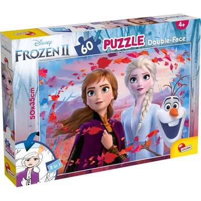 Lisciani Двулицев пъзел за оцветяване Lisciani - Frozen 2, 60 части (LI65318)