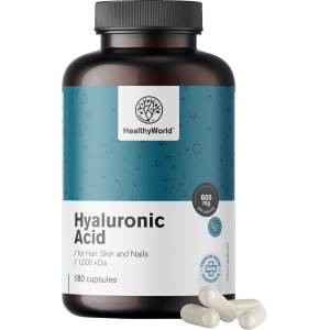 HealthyWorld Hyaluronic Acid 600 mg - 180 капсули