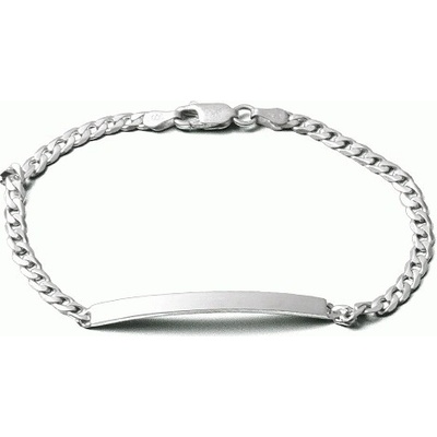 Zlatnictví Zlatíčko stříbrný náramek s destičkou pancer 000.00010