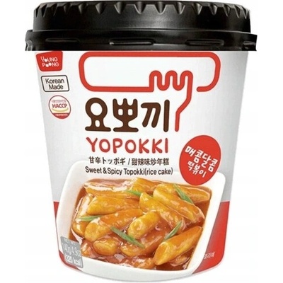 Yopokki Sweet & Spicy instantné rýžové Tteokbokki 140 g