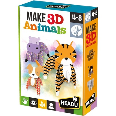 Headu Творчески комплект Headu Montessori - Направи 3D животни (HMU24704)