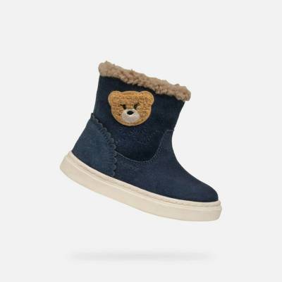 GEOX Тъмносини момичешки зимни обувки Geox Nashik Geox | Bezhov | Момичешки | 22