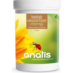 anatis Naturprodukte Био баобаб + акациеви фибри + моринга - 360 г