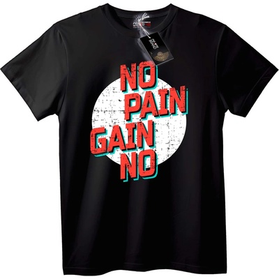 NOONEBRAND Тениска Без Болка Няма Печалба - 5XL, White