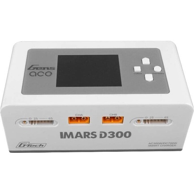 Gens Ace IMARS D300 G-Tech Channel AC/DC 300W/700W RC nabíječka baterií-EU bílá