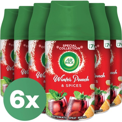 Air Wick Freshmatic Fruit Winter Punch пълнител за автоматичен освежител на въздуха 6x250ml (3302479)