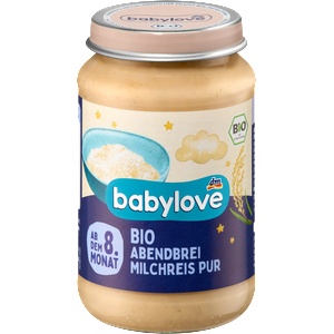 babylove Пюре Вечерна каша мляко с ориз, 8+м, 190 g (1710918)