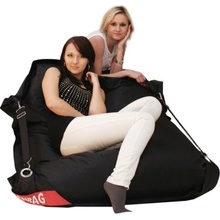 BeanBag Comfort 189x140 cm s popruhy black