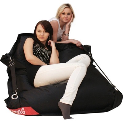 BeanBag Comfort 189x140 cm s popruhy black – Zbozi.Blesk.cz