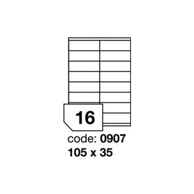 Rayfilm R0100.0907A samolepící 105x35mm bílé 100 listů – Zboží Mobilmania