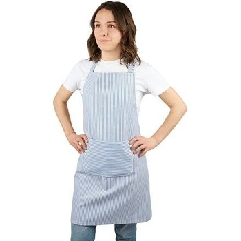 Vlnka Kuchyňská zástěra proužek modrá