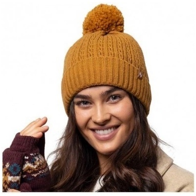 Heat Holders dámská čepice Ellery s bambulí sv.hnědá