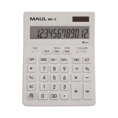 MAUL Настолен калкулатор, 12 цифри, maul "mxl 12", бял 7267002 (7267002)