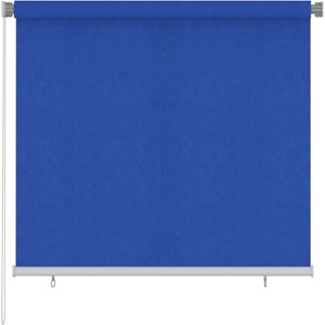 vidaXL Външна ролетна щора, 165(Ш)x140(В) см, синя, HDPE (312840)