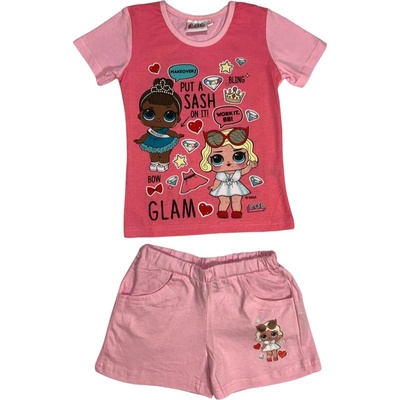 Setino Летен плажен комплект LOL Surprise - светло розов Размер - деца: 122