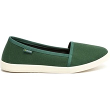 Oldcom Dámske bavlnené espadrilky ESPADRILKY CANVAS zelená biela
