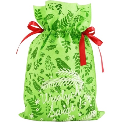 Pakado Vianočné darčekové vrece Juicy Green – 50 x 60 cm – mäkká tkanina