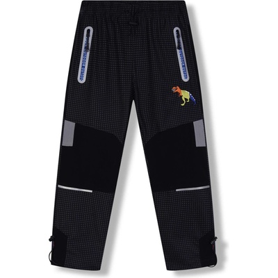 Chlapčenské outdoorové nohavice KUGO G8860 tmavo šedá modré zipsy Sivá