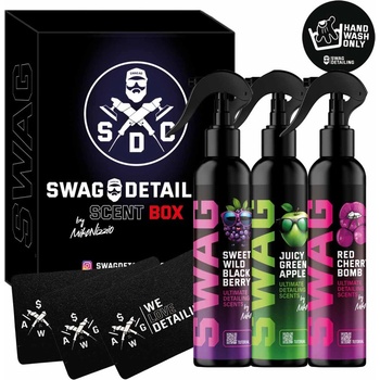 SWAG Scent Box sada vůní do interiéru v dárkové krabičce 3 x 150 ml + 3 visačky