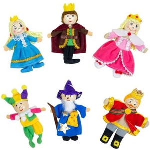 Bigjigs Toys - Кукли за пръсти за куклен театър - Кралство - 6 броя (BJ704)