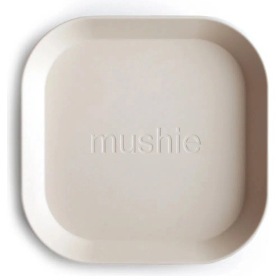 Mushie hranatý tanier Ivory 2 ks