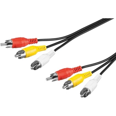 PremiumCord Kabel 3x CINCH-3x CINCH M/M 2m - kjackcmm3-2 – Zboží Mobilmania