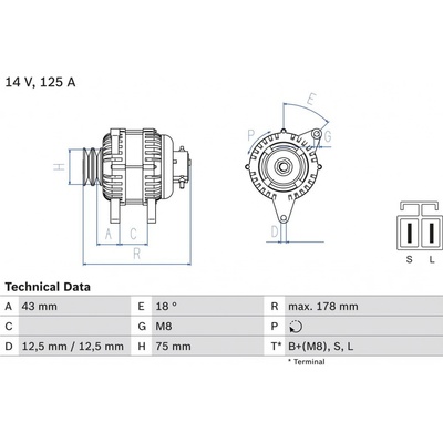 Alternátor BOSCH 0 986 045 611