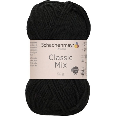 Schachenmayr Classic Mix 00099 Black Плетива прежда (9807015-00099)