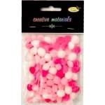 Galeria Hobby Acrylic pompons pink 10mm 100pcs