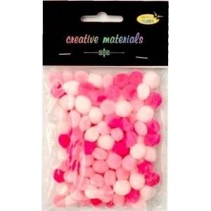 Galeria Hobby Acrylic pompons pink 10mm 100pcs