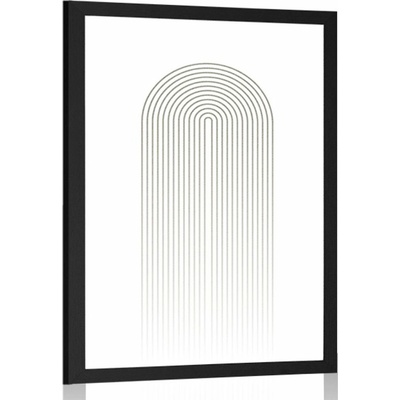 Plagát minimalistická dúha Mid-Century