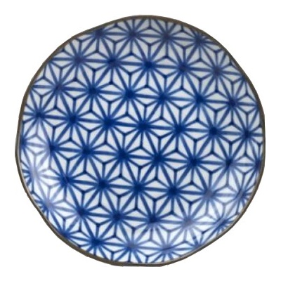 MIJ tanier STARBURST INDIGO IKAT 23 cm modrý