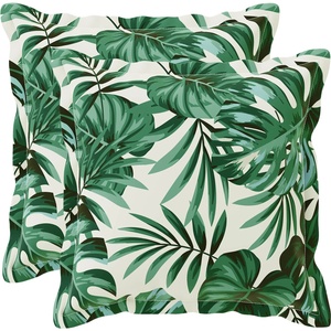 vidaXL Калъфка за възглавница 2 бр. HOUTEN Мотив с листа 45 x 45 cm (918763)