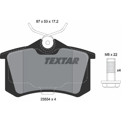 TEXTAR Sada brzdových platničiek kotúčovej brzdy 2355402