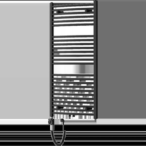 Mexen Ares електрически радиатор 1200 x 600 мм, 600 W, черен - W102-1200-600-6600-70 (W102-1200-600-6600-70)