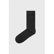 MEN-A Bambusové ponožky vysoké ČIERNA