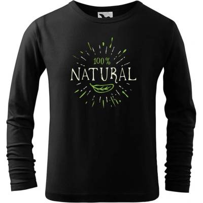 Dobrý triko Dětské bavlněné triko 100% natural Černá