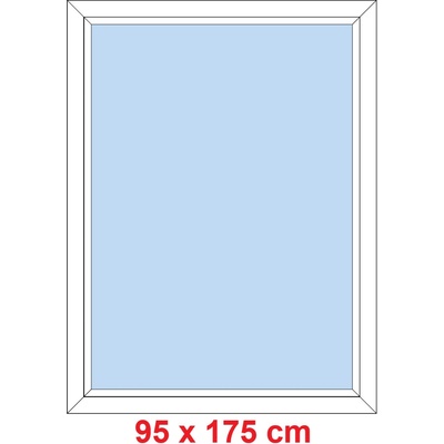 Soft Plastové okno 95x175 cm, FIX neotevíravé, Bílá