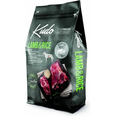 KUDO Cold Pressed Adult Velké a střední Jehněčí 12 kg