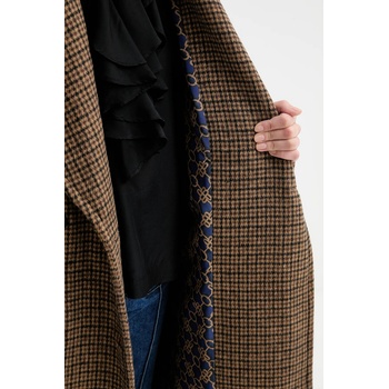 MUNTHE Палто с вълна munthe libasto в кафяво преходен модел с уголемена кройка 253154925340 (253154925340)