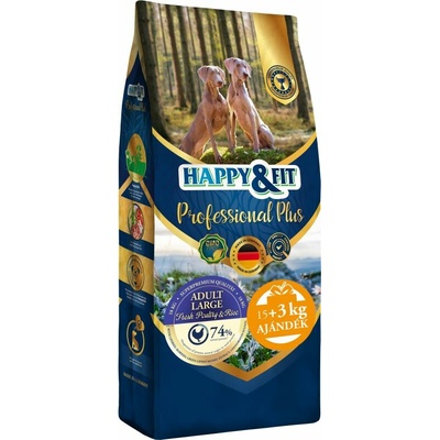 Happy&Fit Professional Plus Adult Large Fresh Poultry&Rice 18 kg